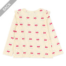 西松屋冬季長袖T恤(櫻桃白色)