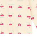 西松屋冬季長袖T恤(櫻桃白色)