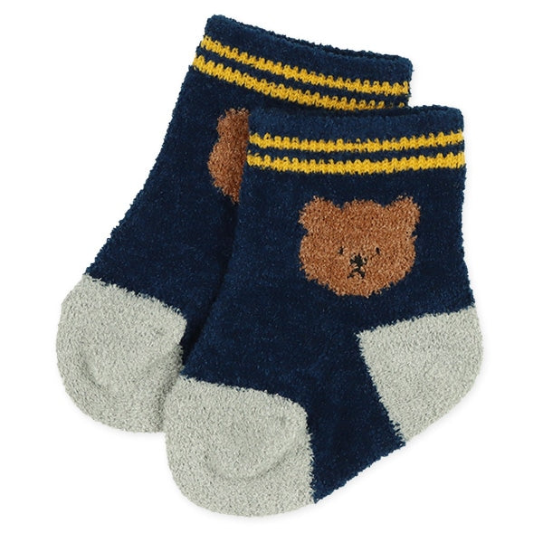 西松屋冬季新生兒襪2件(小熊7-9cm)