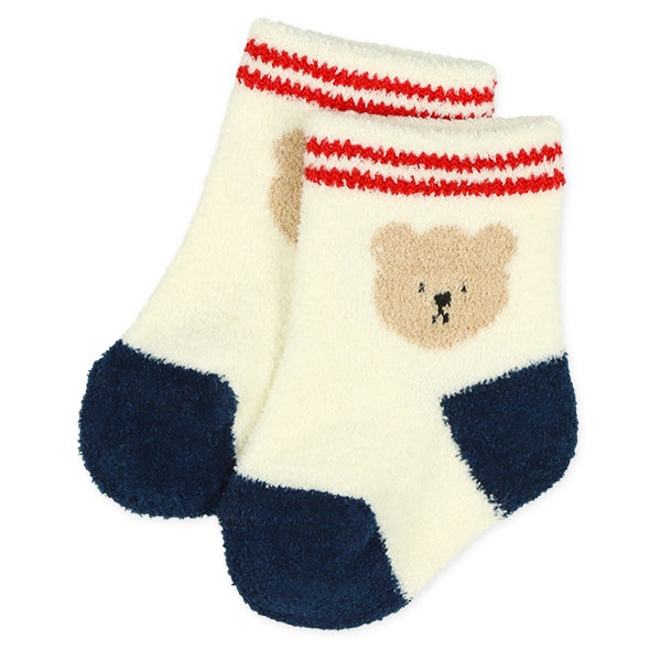 西松屋冬季新生兒襪2件(小熊7-9cm)