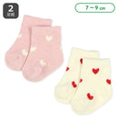 西松屋冬季新生兒襪2件(心心印花7-9cm)