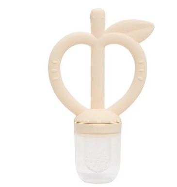 MOYUUM-白金矽膠蘋果型手環式嬰兒牙膠及生果嘴嚼訓練器  (黃色)