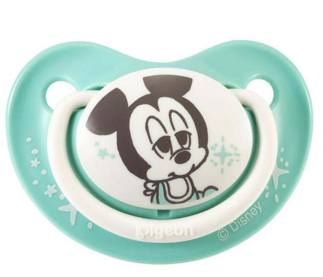 『Pigeon』米奇圖案 嬰兒安撫奶咀(3-6個月)(新舊包裝隨機出貨）