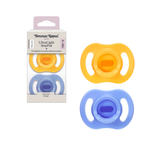 Tommee Tippee Ultra Light 超輕矽膠安撫奶嘴 (6-18m 兩個裝連消毒盒/款式隨機發貨)