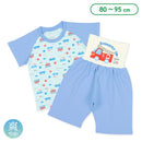 西松屋夏季短袖針織束腹睡衣套裝 (消防車)