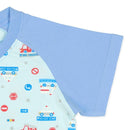 西松屋夏季短袖針織束腹睡衣套裝 (消防車)