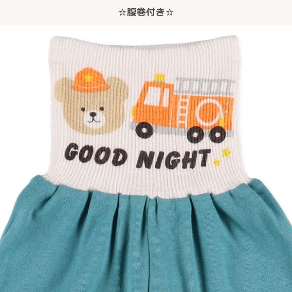 『西松屋』幼兒長袖睡衣2件套裝 (小熊/工作車)