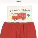 西松屋冬季針織長袖前開束腹睡衣套裝(消防車)