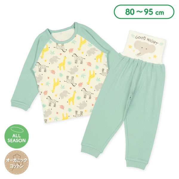 西松屋冬季針織長袖束腹睡衣套裝(動物)