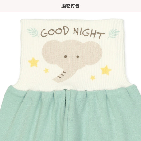 西松屋冬季針織長袖束腹睡衣套裝(動物)