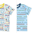 西松屋夏季針織睡衣套裝2件(火車)