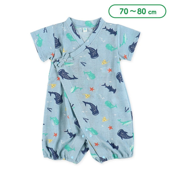 西松屋夏季短袖連身衣(海洋)