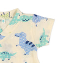 西松屋夏季短袖連身衣(恐龍)