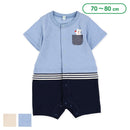 西松屋夏季短袖連身服(胸口袋)