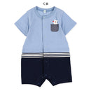 西松屋夏季短袖連身服(胸口袋)