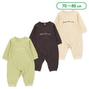 西松屋冬季長袖連身衣(白/黑)