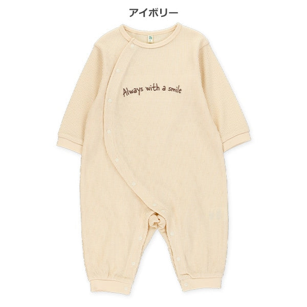 西松屋冬季長袖連身衣(白/黑)