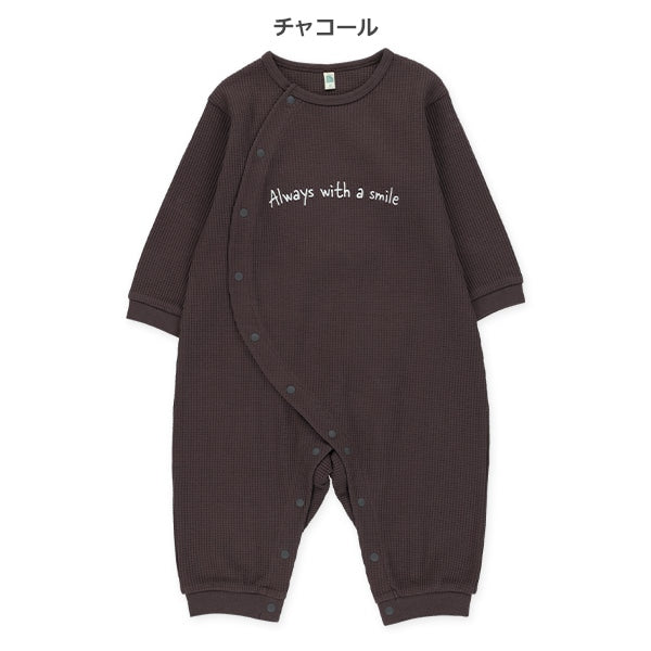 西松屋冬季長袖連身衣(白/黑)