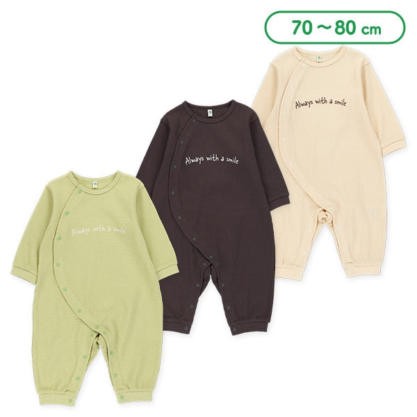 西松屋冬季長袖連身衣(白/黑)