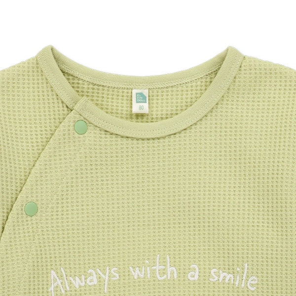 西松屋冬季長袖連身衣(白/黑)