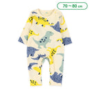 西松屋冬季長袖羊毛連身衣(恐龍)