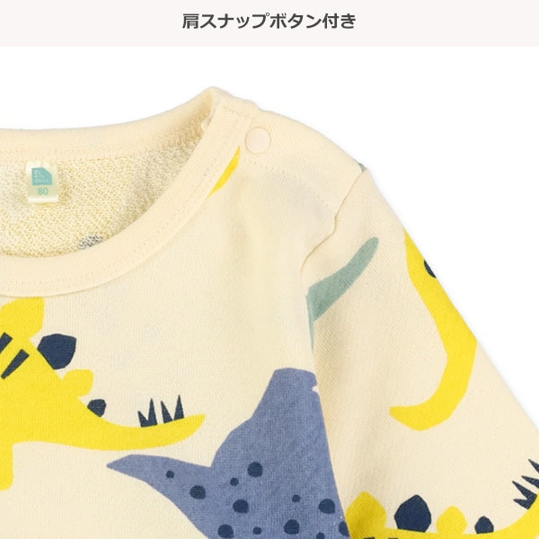 西松屋冬季長袖羊毛連身衣(恐龍)