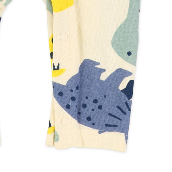 西松屋冬季長袖羊毛連身衣(恐龍)