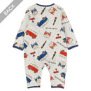 西松屋冬季長袖羊毛連身衣(狗狗/巴士)