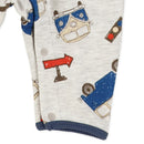 西松屋冬季長袖羊毛連身衣(狗狗/巴士)