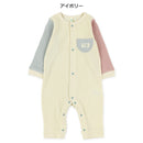 西松屋冬季長袖連身衣(拼接-白/灰色)