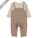 西松屋冬季長袖連身衣(吊帶-藍色)