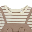 西松屋冬季長袖連身衣(吊帶-藍色)