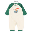 西松屋冬季長袖連身衣(車車-綠/藍)