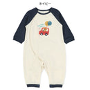 西松屋冬季長袖連身衣(車車-綠/藍)