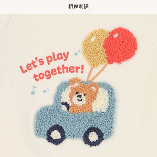 西松屋冬季長袖連身衣(車車-綠/藍)