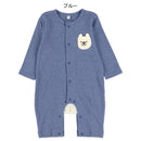 西松屋冬季長袖連身衣(胸口熊熊-藍)