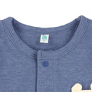 西松屋冬季長袖連身衣(胸口熊熊-藍)