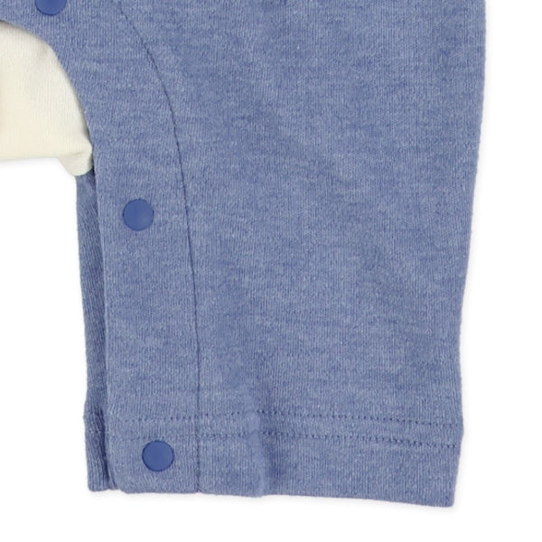 西松屋冬季長袖連身衣(胸口熊熊-藍)