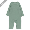 西松屋冬季長袖連身衣(光滑臉部印花-黑色)