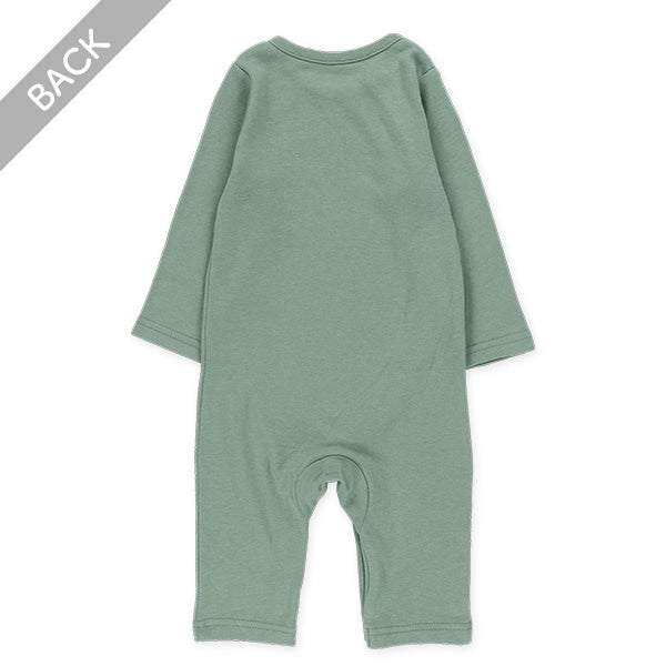 西松屋冬季長袖連身衣(光滑臉部印花-黑色)