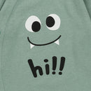 西松屋冬季長袖連身衣(光滑臉部印花-黑色)