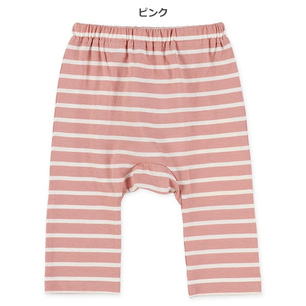 西松屋冬季嬰兒褲 (條紋-啡色/白色/粉紅色)