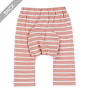 西松屋冬季嬰兒褲 (條紋-啡色/白色/粉紅色)