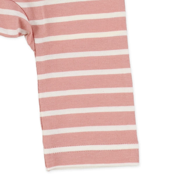 西松屋冬季嬰兒褲 (條紋-啡色/白色/粉紅色)