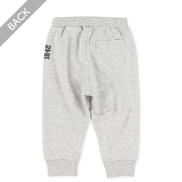 西松屋冬季針織迷你羊毛長褲(字母側標-黑/綠)