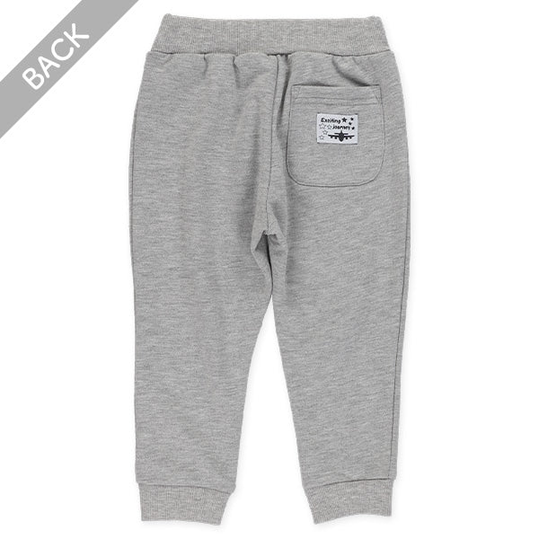 西松屋冬季針織迷你羊毛長褲(藍色-帽泡棉印花)