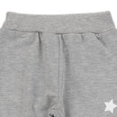 西松屋冬季針織迷你羊毛長褲(藍色-帽泡棉印花)