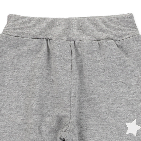 西松屋冬季針織迷你羊毛長褲(藍色-帽泡棉印花)