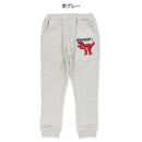 西松屋冬季針織羊毛長褲(黑色/灰色-挖土機/恐龍刺繡)