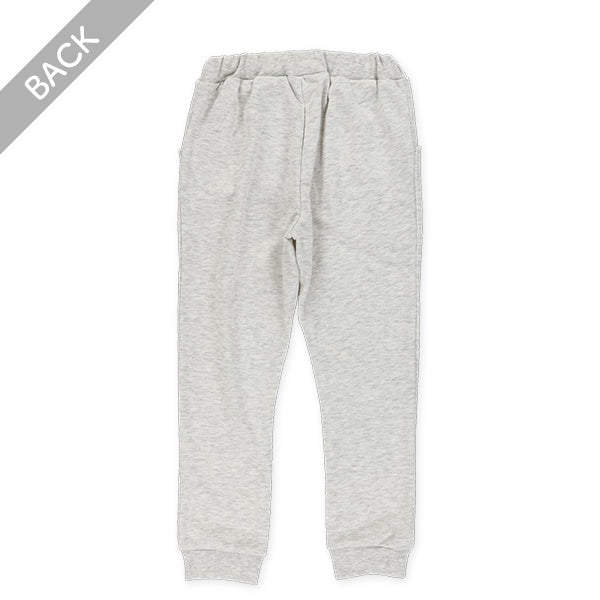 西松屋冬季針織羊毛長褲(黑色/灰色-挖土機/恐龍刺繡)